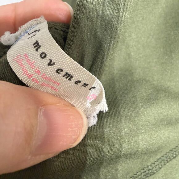 Free People Olive Side To Side Open Back Active One Piece Jumpsuit Sz S - Picture 6 of 15